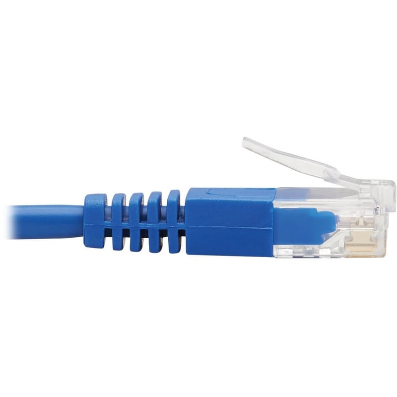 Eaton Tripp Lite Series Right-Angle Cat6 Gigabit Molded Slim UTP Ethernet Cable (RJ45 Right-Angle M to RJ45 M), Blue, 7 ft. (2.13 m) - Thumbnail 5