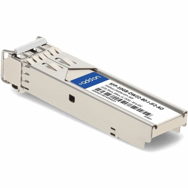 AddOn Juniper Networks®, Fujitsu®, & Rad® Compatible TAA Compliant 10GBase-DWDM 100GHz SFP+ Channel 22 Transceiver (SMF, 1559.79nm, 80km, LC, DOM, -40 to 85C) - Thumbnail 3