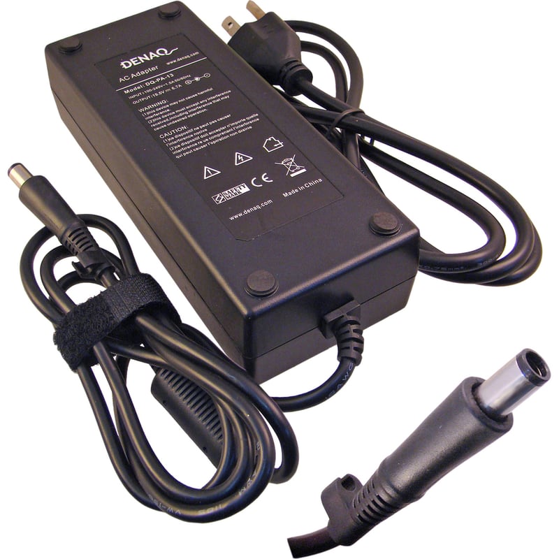 DENAQ 19.5V 6.7A 7.4mm-5.0mm AC Adapter for DELL Inspiron, Latitude, Precision, Studio, Vostro & XPS Series Laptops
