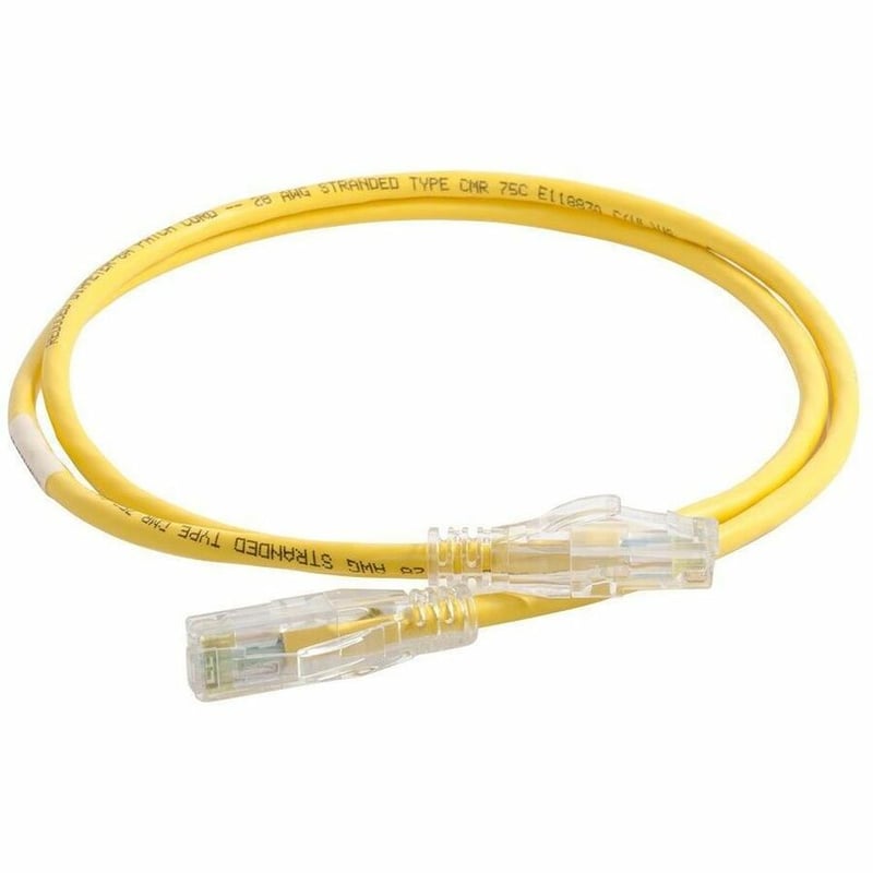 Ortronics 28awg Reduced diameter C6A/10G channel cord Yellow 20FT - Thumbnail 1