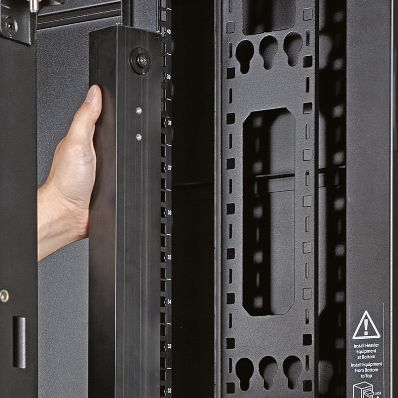 Tripp Lite by Eaton 45U Rack Enclosure Server Cabinet Vertical Cable Management Bars - Thumbnail 4