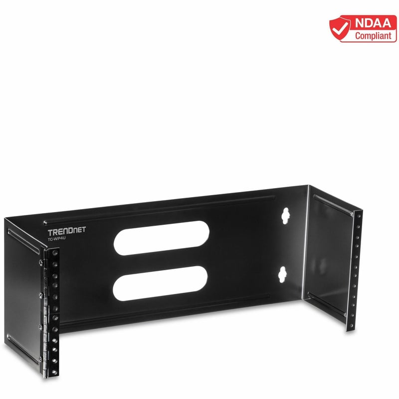 TRENDnet 4U 19-inch Hinged Wall Mount Bracket for Patch Panels and PDU Power Strips, TC-WP4U, Supports EIA-310, Steel Construction, Use with TRENDnet TC-P24C6 & TC-P16C6 Patch Panels (sold separately) - Thumbnail 1