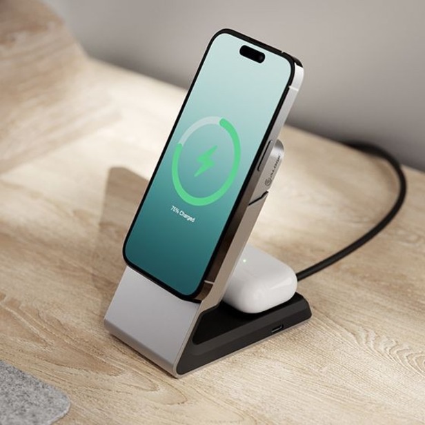 Alogic Matrix 2-in-1 Magnetic Charging Dock - Black - Thumbnail 3