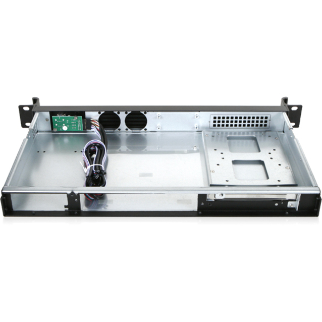 iStarUSA 1U Compact Rackmount Mini-ITX Chassis with Wood Front Bezel - Thumbnail 3