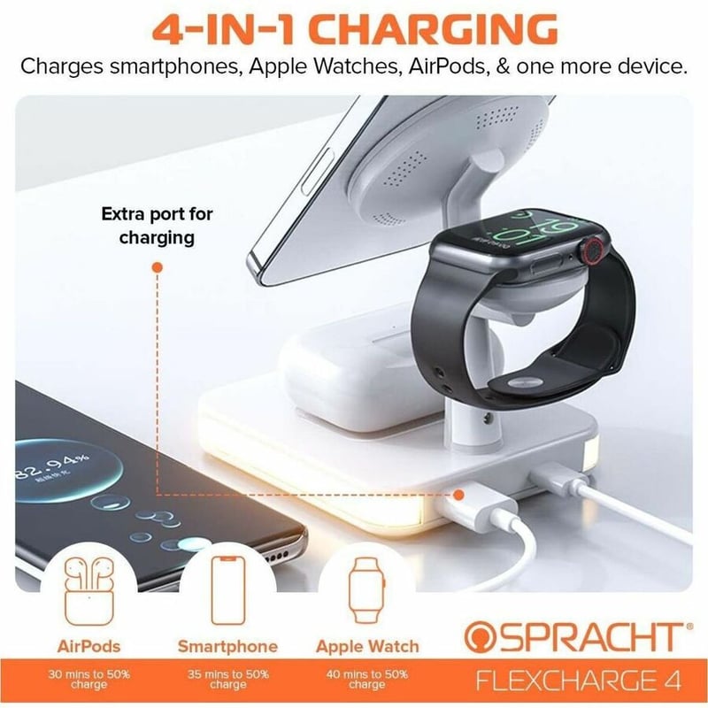 SPRACHT FLEXCHARGE 4 (4-IN-1 WIRELESS CHARGER FOLDABLE) - WHITE - Thumbnail 3