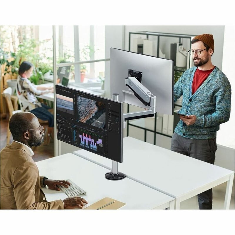 SIIG Dual Stacked Monitor Arm Desk Mount - 17" - 32" - Max Load 19.8 lbs for each arm - VESA 75/100mm - Thumbnail 4