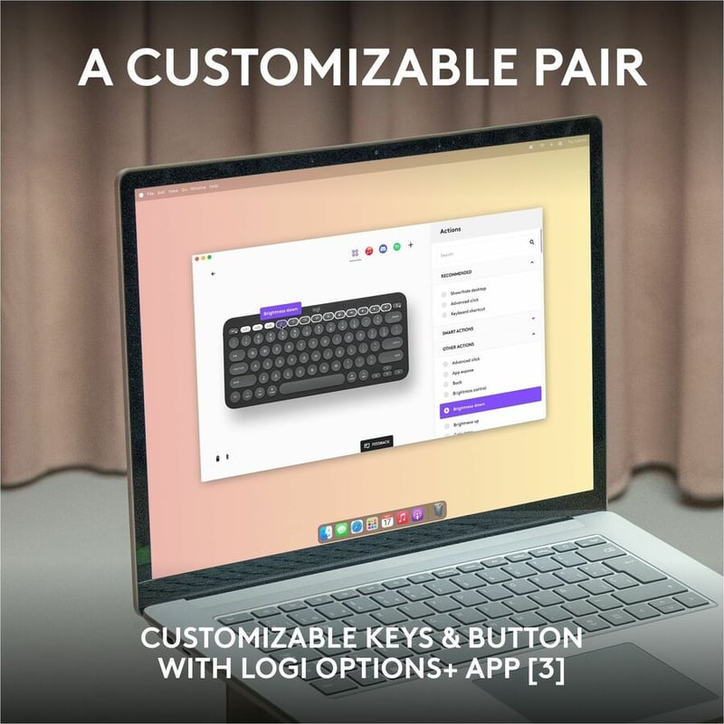 Logitech Pebble 2 Combo for Mac Wireless Keyboard and Mouse - Thumbnail 5