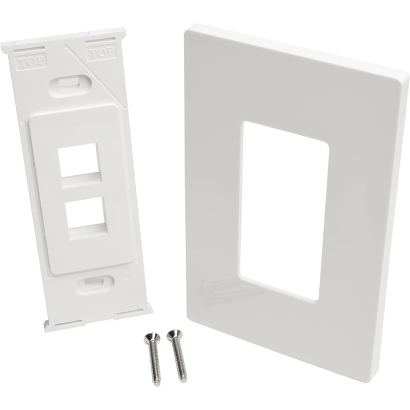 Tripp Lite by Eaton Single-Gang 2-Port Wall Plate Keystone Cat5/6 USB HDMI Dport RCA - Thumbnail 3