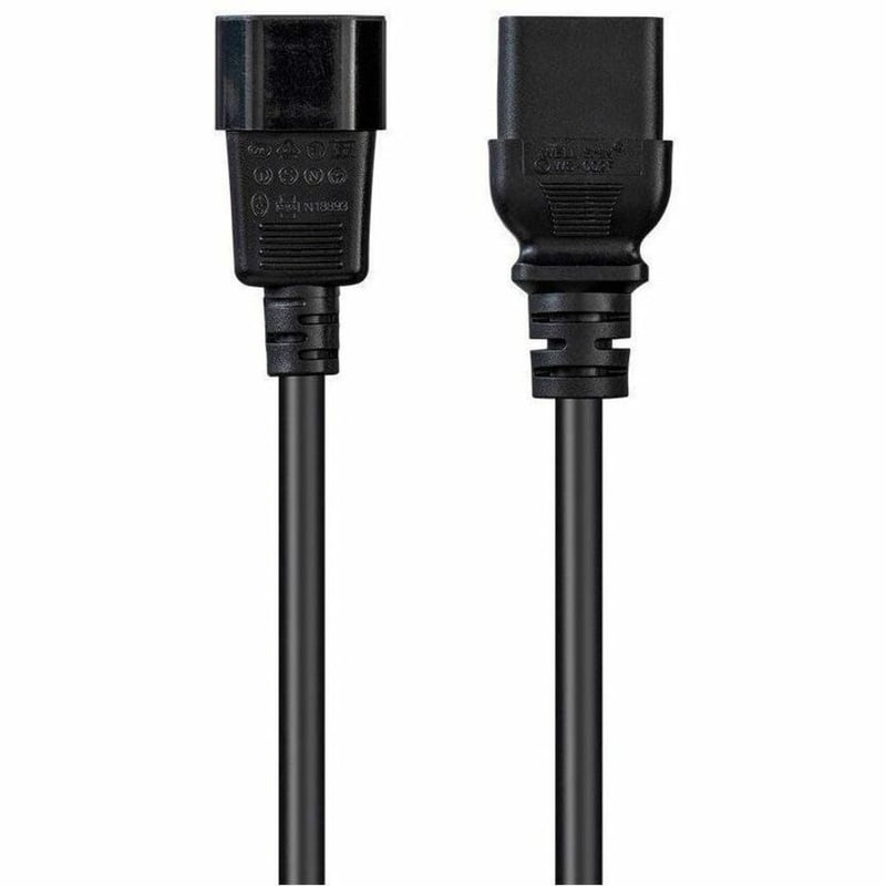 MONOPRICE POWER CORD - IEC 60320 C14 TO IEC 60320 C19 14AWG 15A/1875W SJT 100-25 - Thumbnail 2