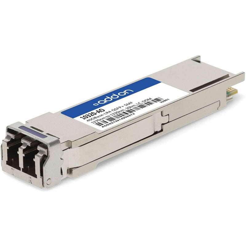 AddOn Extreme Networks 10320 Compatible TAA Compliant 40GBase-LR4 QSFP+ Transceiver (SMF, 1270nm to 1330nm, 10km, LC, DOM) - Thumbnail 1
