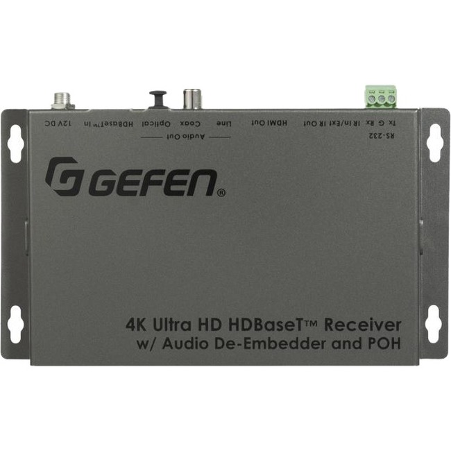 Gefen 4K Ultra HD HDBaseT Receiver w/ Audio De-Embedder and POH - Thumbnail 1