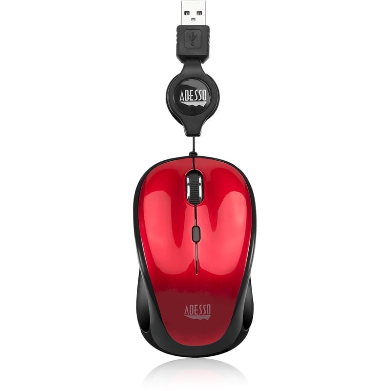 Adesso iMouse S8R - USB Illuminated Retractable Mini Mouse - Thumbnail 1