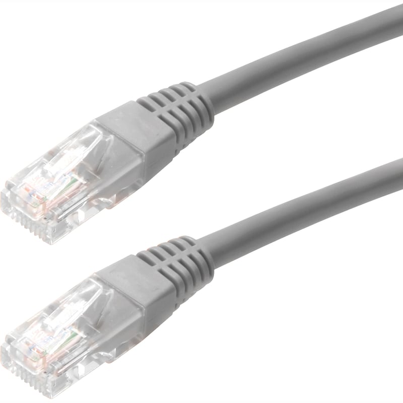 4XEM 3FT Cat5e Molded RJ45 UTP Pure Copper Patch Cable (Gray) - Thumbnail 1