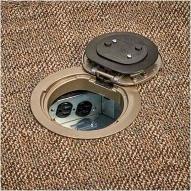 Wiremold RFB2E Two Compartment Recessed Floor Box - Thumbnail 4