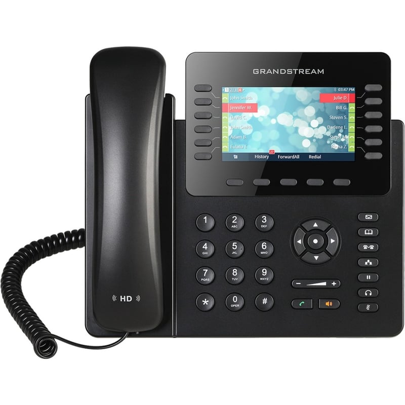 Grandstream GXP2170 IP Phone - Corded/Cordless - Corded - Bluetooth - Wall Mountable - Black - Thumbnail 1