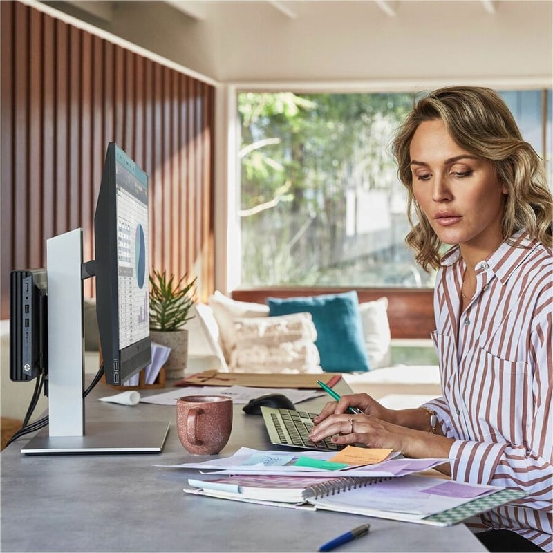 HP Elite Mini 800 G9 Desktop Computer - Intel Core i5 13th Gen i5-13500T - vPro Technology - 16 GB - 2 TB HDD - 2 TB SSD - Desktop Mini - Thumbnail 5