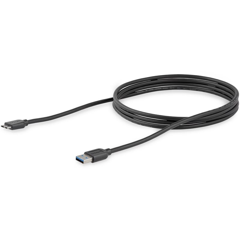 StarTech.com 2m (6ft) Slim SuperSpeed USB 3.0 (5Gbps) A to Micro B Cable - M/M - Thumbnail 4
