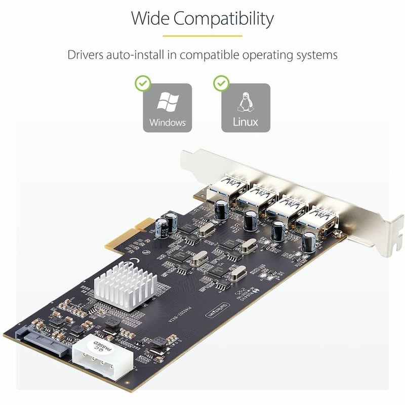4-PORT USB-A PCIE CARD 5GBPS 4X USB CONTROLLERS PCI EXPRESS CARD - Thumbnail 5