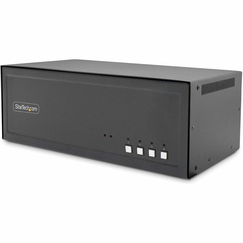 SECURE 4-PORT QUAD-MONITOR KVM DVI NIAP 4.0 CAC US BUILT - Thumbnail 1