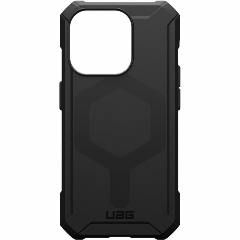 UAG RUGGED CASE FOR IPHONE 15 PRO -ESSENTIAL ARMOR W/MAGSAFE- BLACK - Thumbnail 1