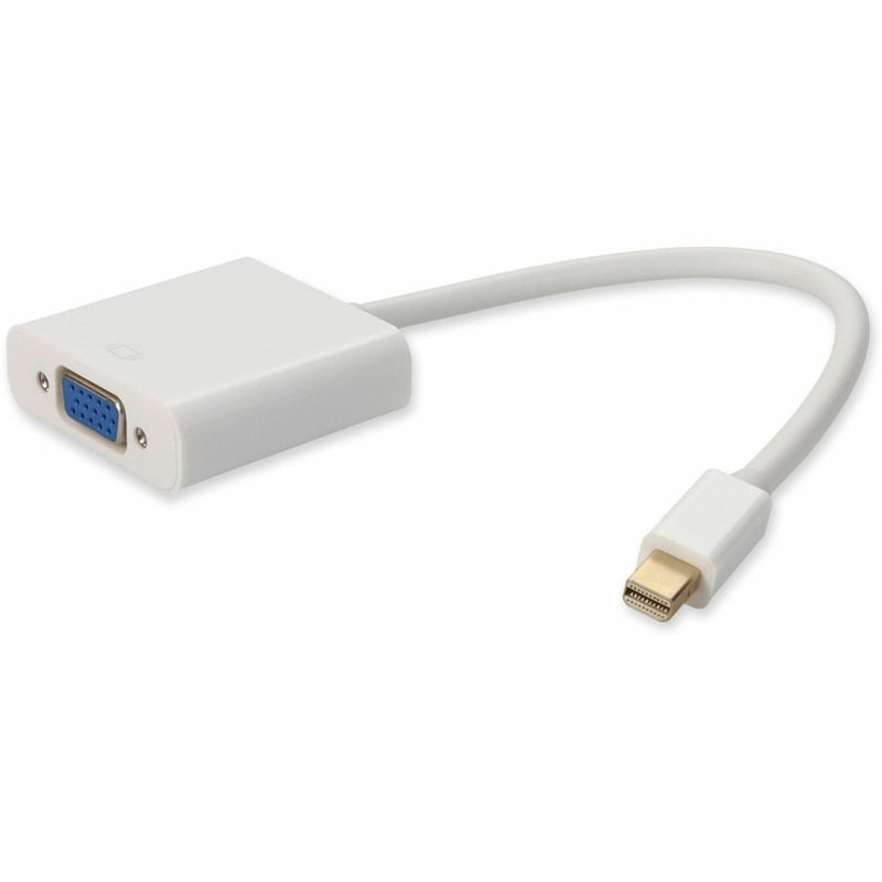 AddOn 5-Pack of Mini-DisplayPort 1.1 Male to VGA Female White Adapters Which Supports Intel® Thunderbolt For Resolution Up to 1920x1200 (WUXGA) - Thumbnail 1