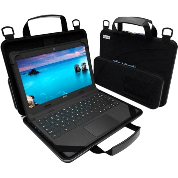 11.6" Always-on EVA Chromebook Case w/ Pouch & Shoulder Strap - Thumbnail 4