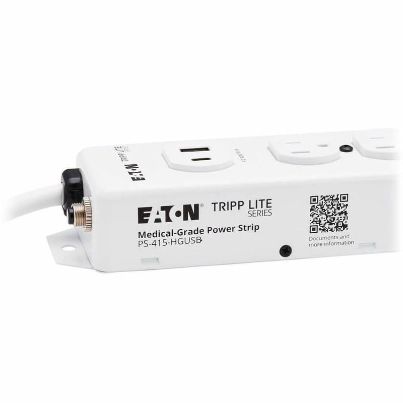 UL 1363 MEDICAL POWER STRIP 4 OUTLETS USB CHARGING 15FT CORD - Thumbnail 3