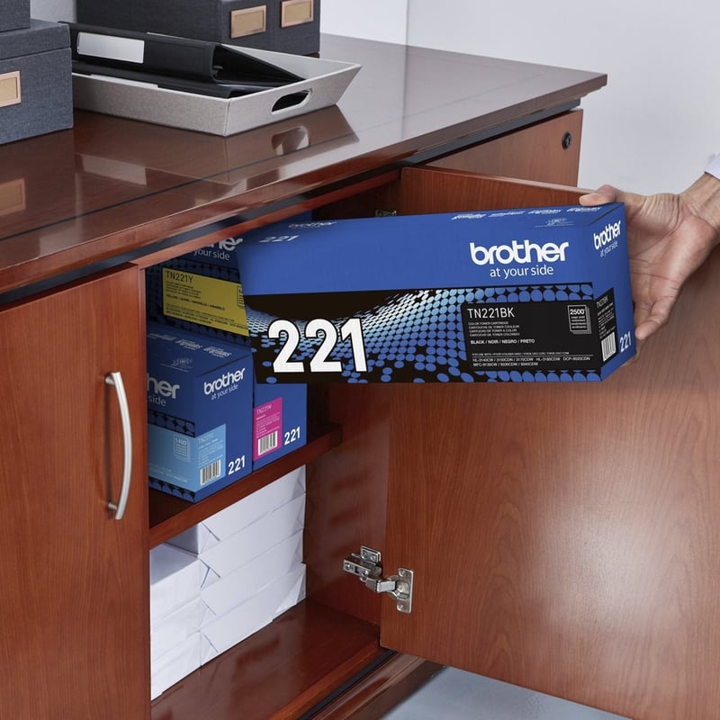 Brother Genuine TN221BK Black Toner Cartridge - Thumbnail 5