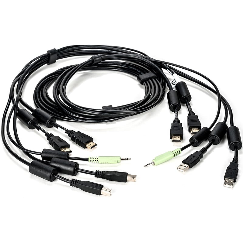 Vertiv Avocent USB Keyboard and Mouse, Dual HDMI and Audio Cable, 6 ft. for Vertiv Avocent SV and SC Series Switches - Thumbnail 1