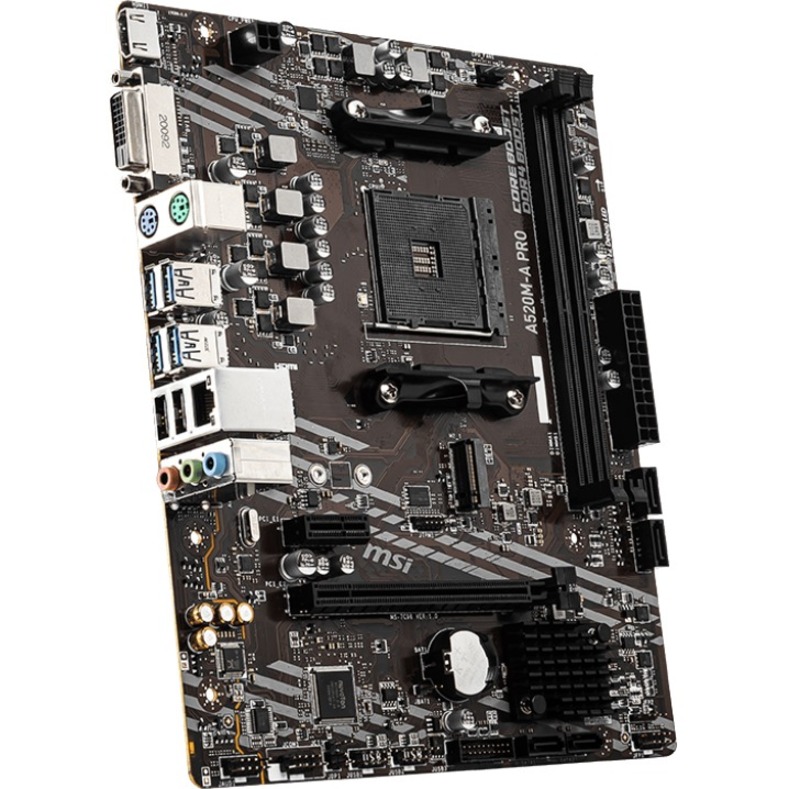 MSI A520M-A PRO Desktop Motherboard - AMD A520 Chipset - Socket AM4 - Micro ATX - Thumbnail 3