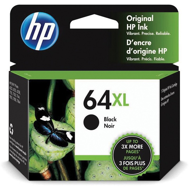 HP 64XL Original High Yield Inkjet Ink Cartridge - Black - 1 Each - Thumbnail 1