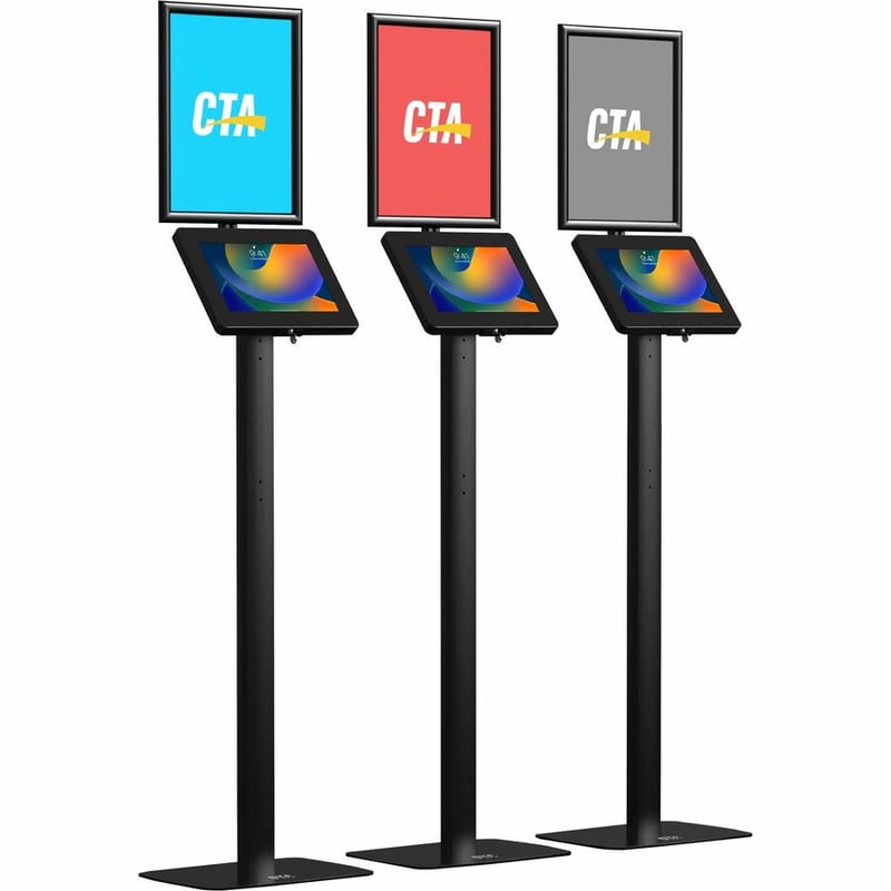 CTA Digital Mounting Bracket for Floor Stand, Digital Signage Display, Tablet - Thumbnail 2