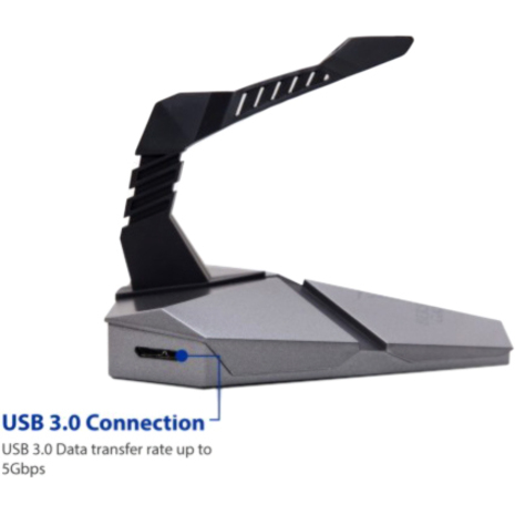 SYBA Multimedia Mouse Bungee with 3 Port USB 3.0 hub / MicroSD Slot - Thumbnail 2