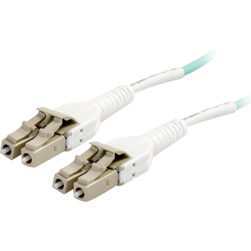 C2G 1m LC Uniboot 10Gb 50/125 OM3 Duplex Multimode Fiber Cable - Aqua - Thumbnail 2