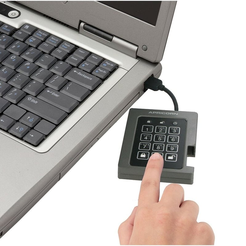 Apricorn Aegis Padlock ASSD-3PL256-480F 480 GB Rugged Solid State Drive - External - Thumbnail 2
