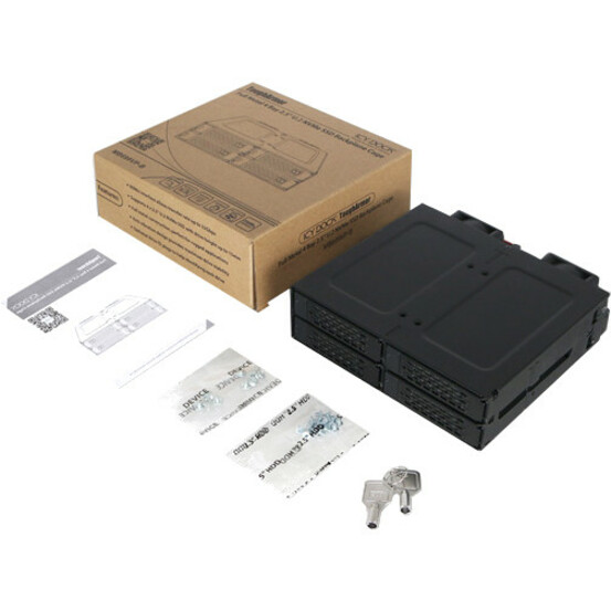 Icy Dock ToughArmor MB699VP-B Drive Enclosure for 5.25" - Mini-SAS HD Host Interface Internal - Black
