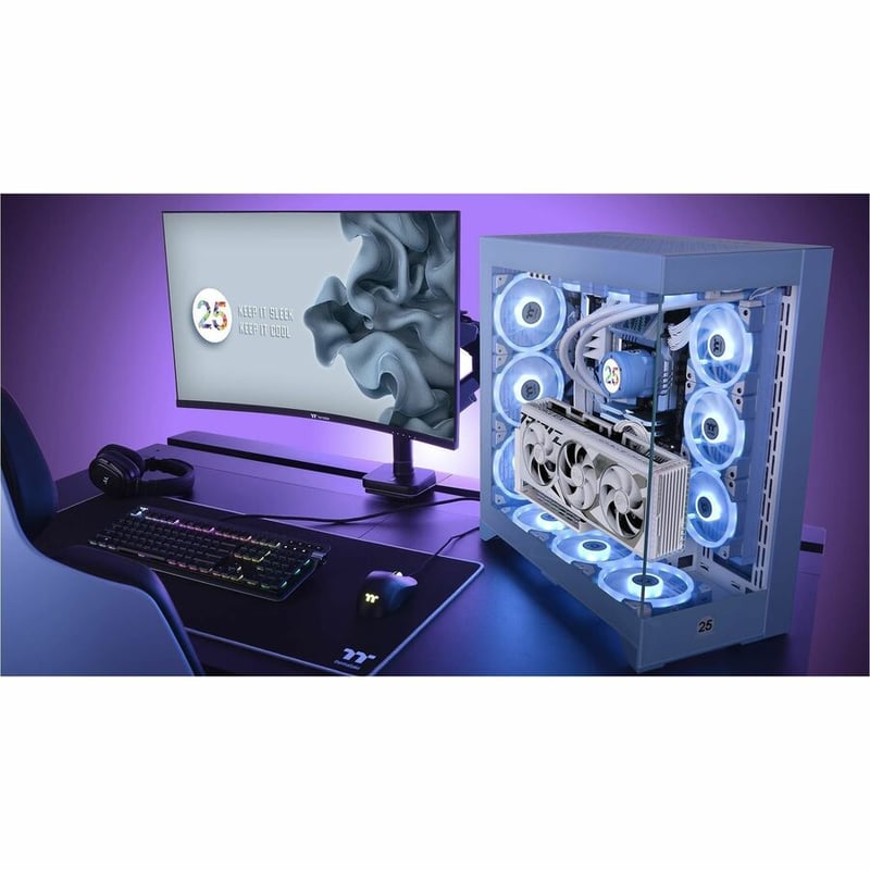 Thermaltake CTE E600 MX Hydrangea Blue Mid Tower Chassis - Thumbnail 3