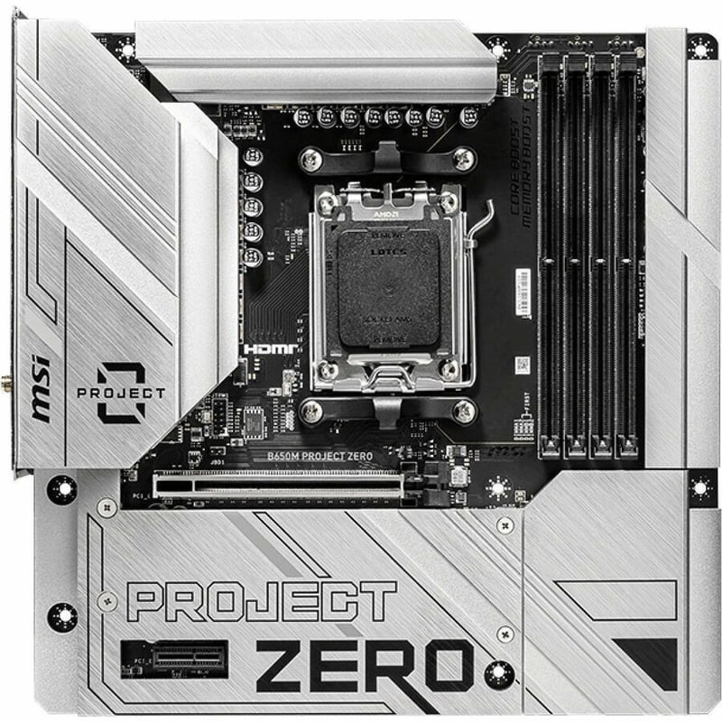 MSI B650M PROJECT ZERO AM5 MICRO-ATX MOTHERBOARD