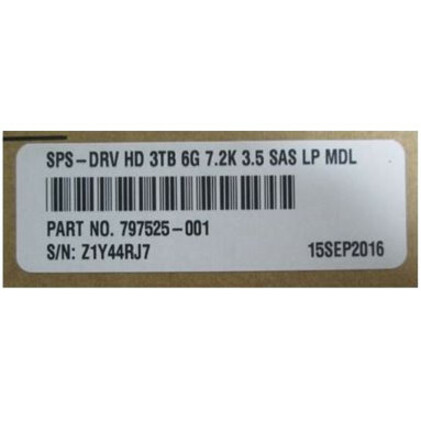HPE-IMSourcing 3 TB Hard Drive - 3.5" Internal - SAS (6Gb/s SAS) - Thumbnail 5