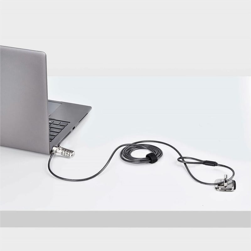 LAPTOP NANO CABLE LOCK 6.6FT COMPUTER DESK ANTI-THEFT SECURITY - Thumbnail 3