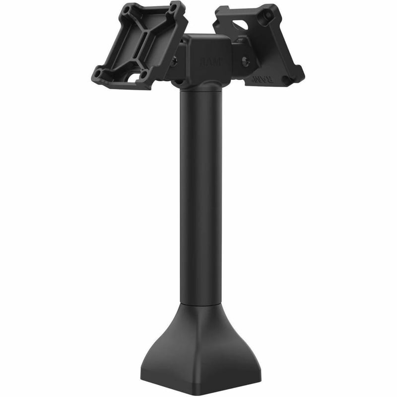 RAM PEDESTAL MOUNT WITH DUAL HEAD 75 X 75 VESA 14IN POLE WITH - Thumbnail 1