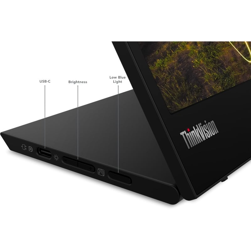 Lenovo ThinkVision M15 16" Class Full HD LCD Monitor - 16:9 - Raven Black - Thumbnail 4