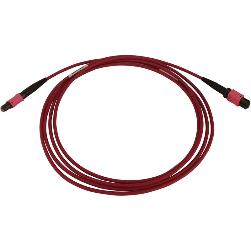 Tripp Lite by Eaton 100G Multimode 50/125 OM4 Fiber Optic Cable (12F MTP/MPO-PC F/F), LSZH, Magenta, 5 m (16.4 ft.) - Thumbnail 2