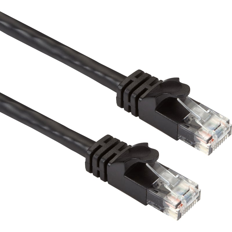 Black Box CAT6A 500-MHz STR Patch Cable Slim Molded Snagless Boot - UTP, CM PVC, BK, 5FT - Thumbnail 1
