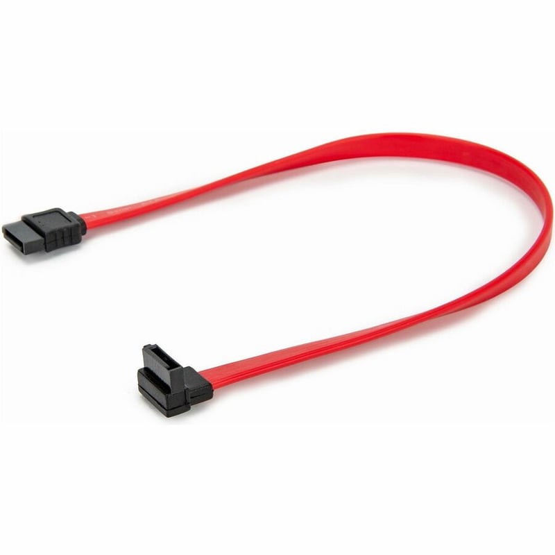 12IN (30 CM) SATA TO LEFT ANGLE SATA 3.0 6GBPS BANDWIDTH RED - Thumbnail 4