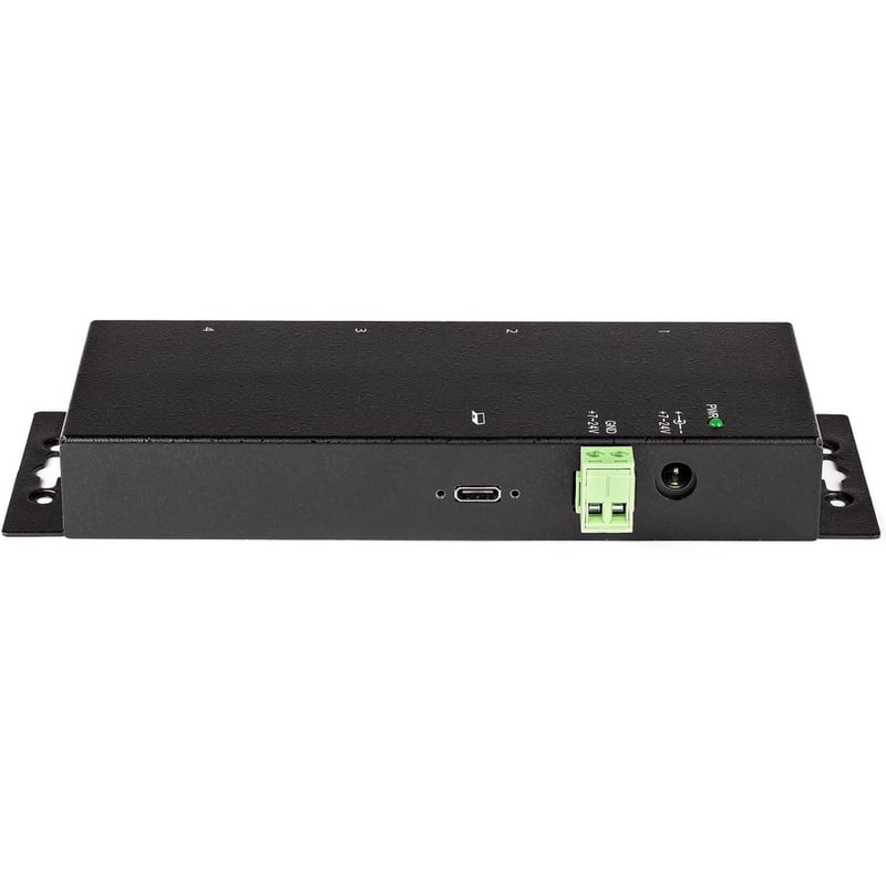 StarTech.com 4 Port USB C Hub 10Gbps, Metal Industrial USB-C Hub, 2x USB-C & 2x USB-A, ESD Surge Protection, Self-Powered USB Type-C Hub - Thumbnail 3