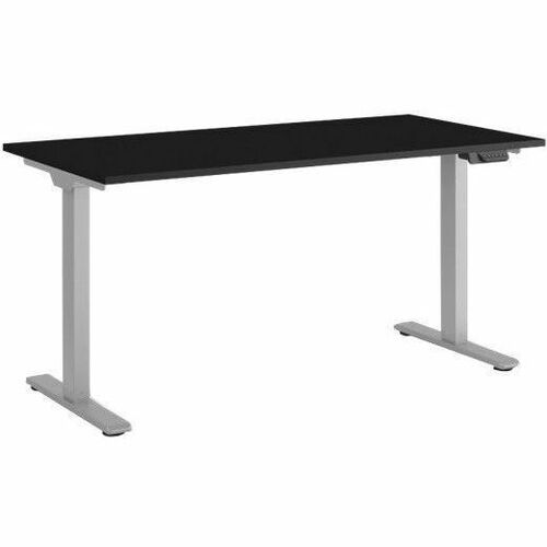EFLOAT GO 2.0 SIT/STAND T-FOOT STYLE TABLE WITH 30 X 58 BLACK LAMINATE SURFACE A - Thumbnail 1