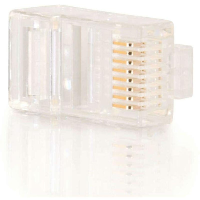 C2G RJ45 Cat5E Modular Plug for Round Stranded Cable Multipack (100-Pack) - Thumbnail 4