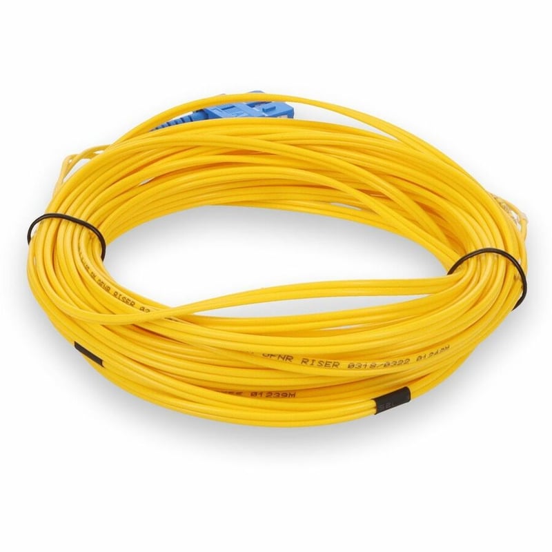 AddOn 1m SC (Male) to ST (Male) Yellow OS2 Duplex Fiber OFNR (Riser-Rated) Patch Cable - Thumbnail 4