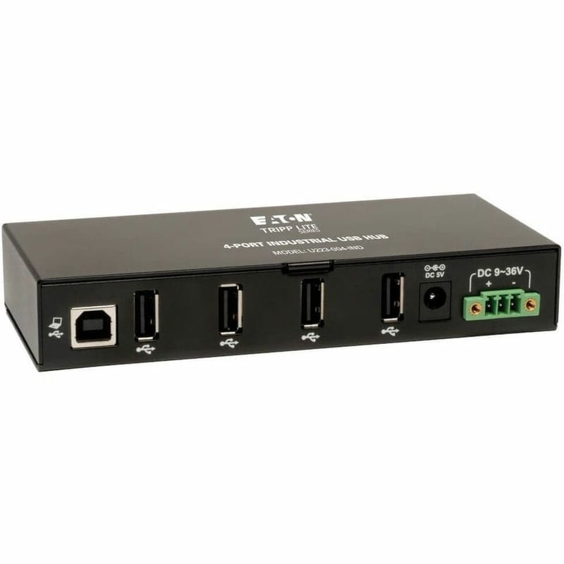 Tripp Lite by Eaton 4-Port Industrial-Grade USB 2.0 Hub - 15 kV ESD Immunity Metal Housing Mountable - Thumbnail 1